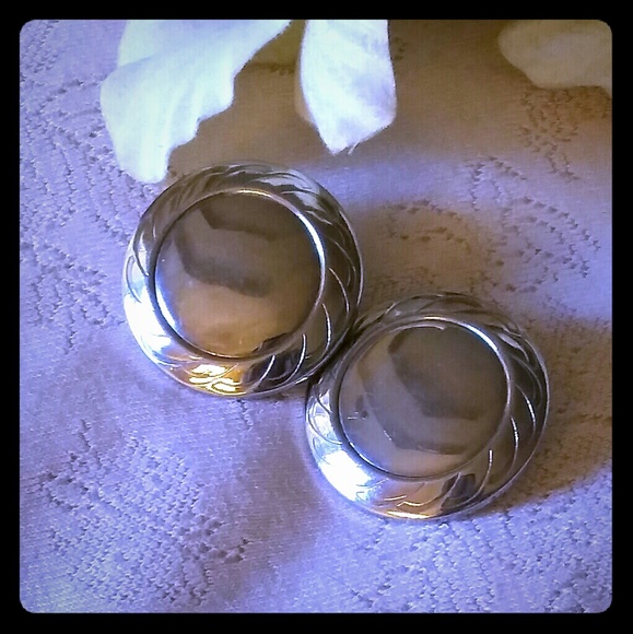 Jewelry Vintage Shiny Flat Button Earrings Poshmark